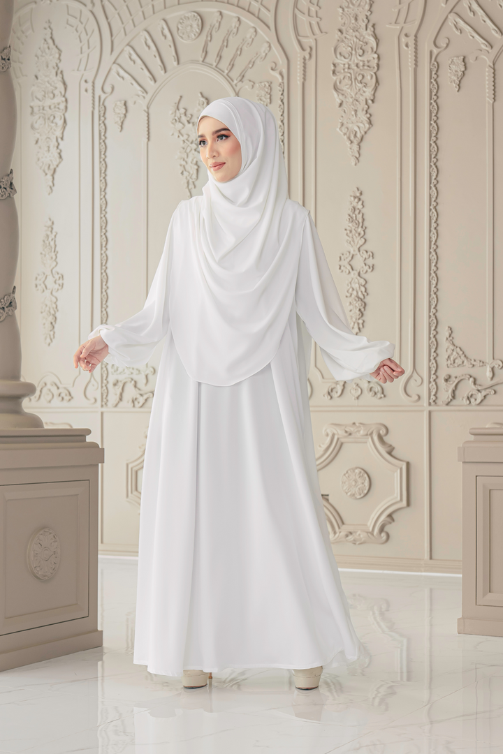 PO : Warda Khimar Set in White