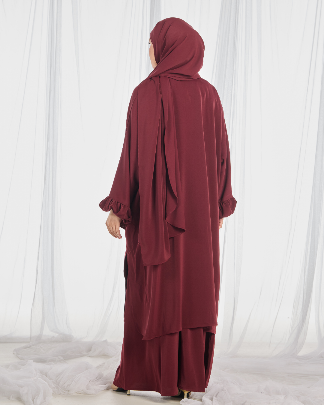 Hajar Pantsuit in Maroon