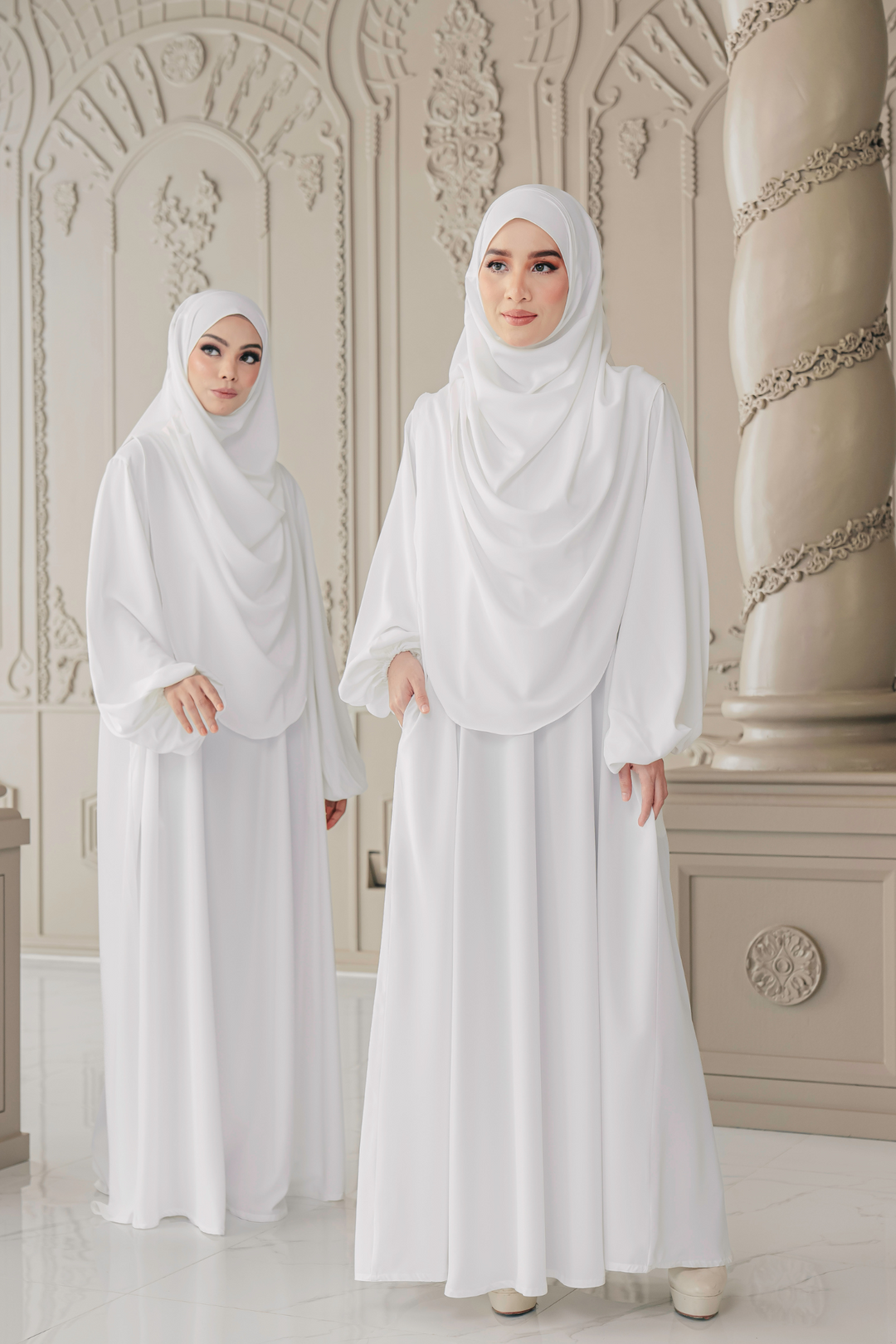 PO : Warda Khimar Set in White