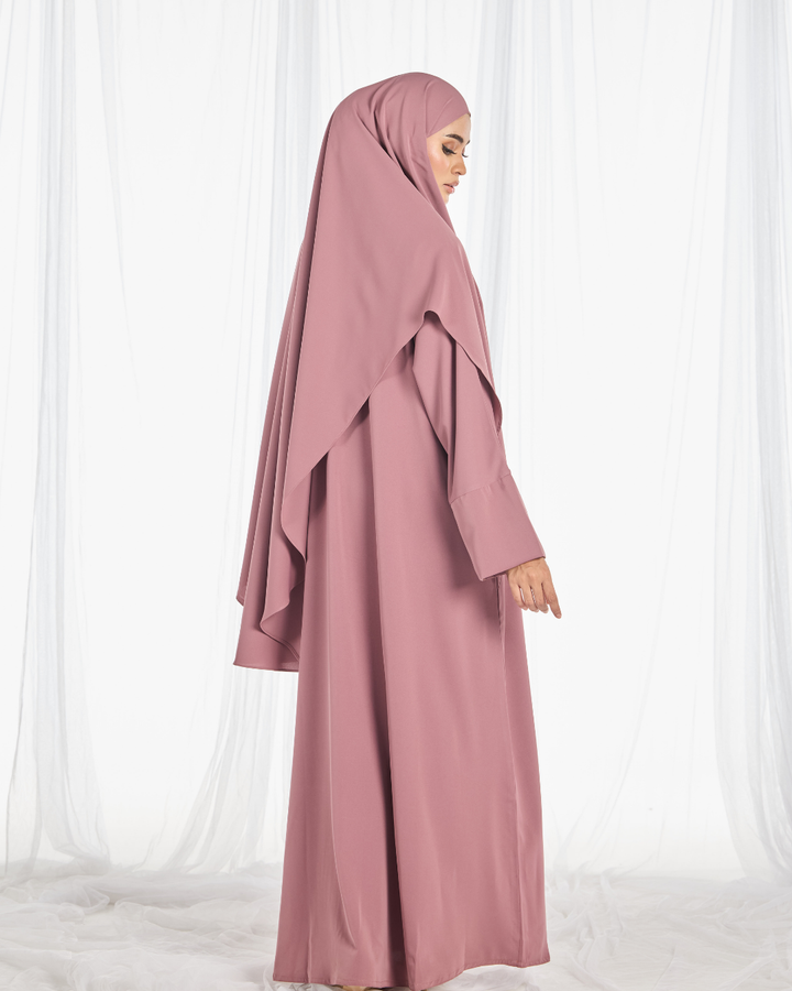 Safa Khimar Umrah Set in Dusty Rose