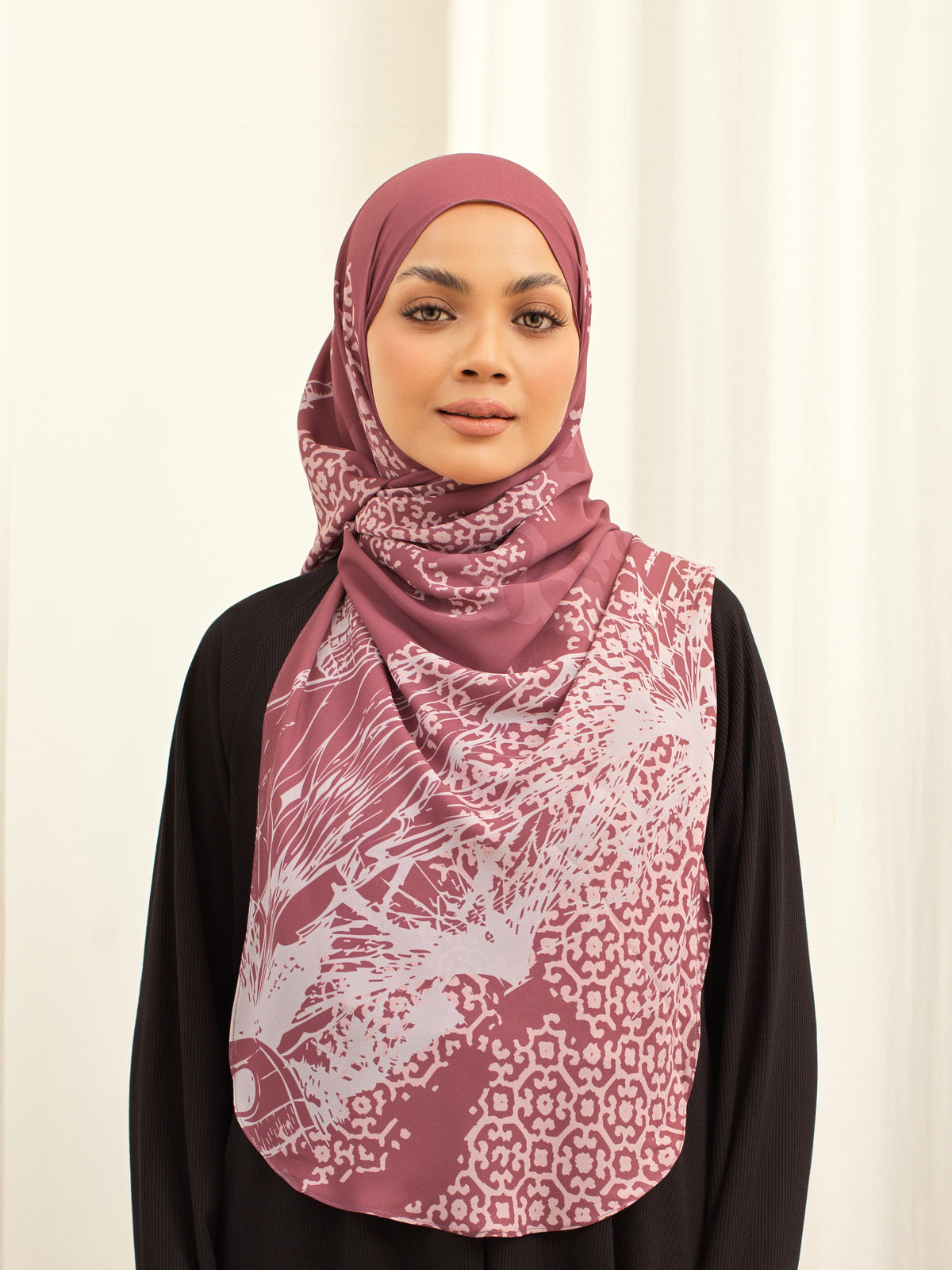 Leya Printed: Raudah in Dusty Rose