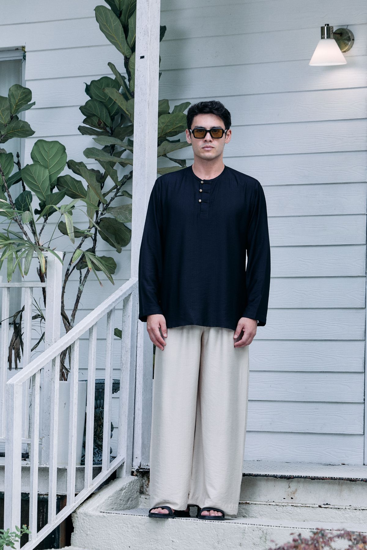 Terra Linen Top in Black