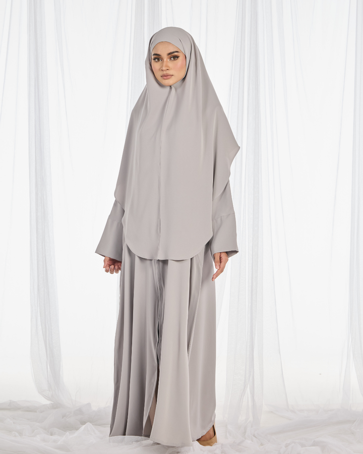 Safa Khimar Umrah Set in Silver