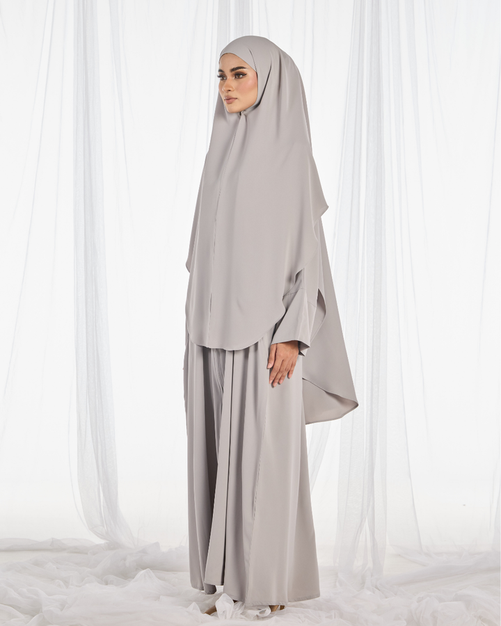 Safa Khimar Umrah Set in Silver