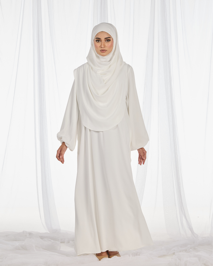 PO : Warda Khimar Set in White