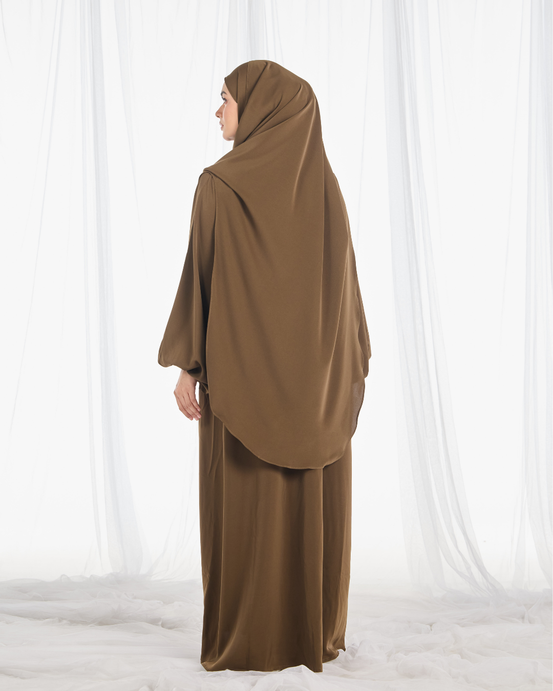 Warda Khimar Umrah Set in Olive
