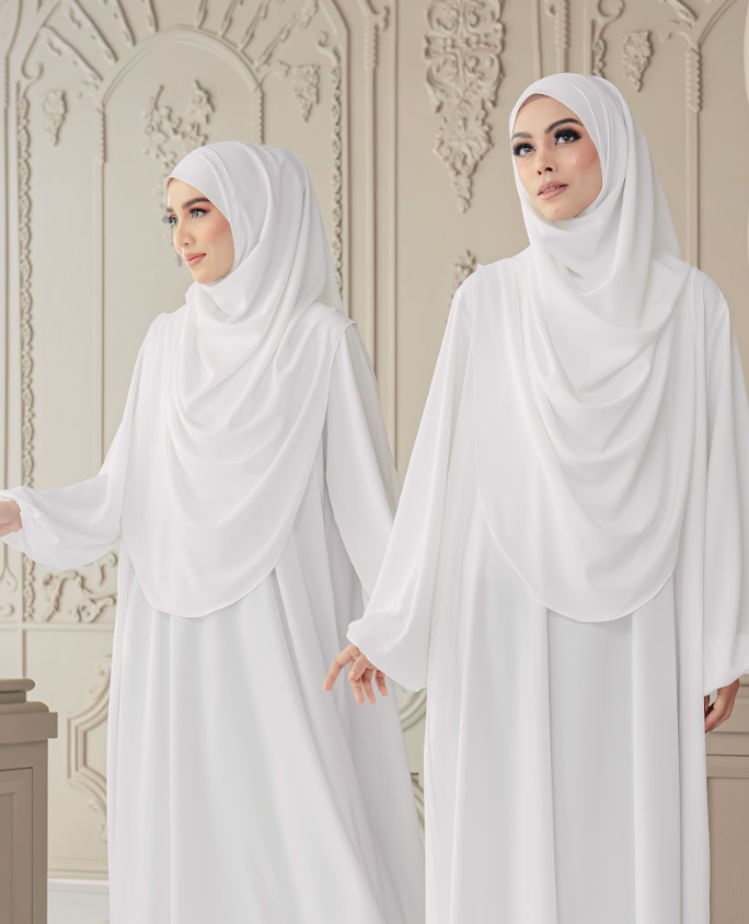 PO : Warda Khimar Set in White
